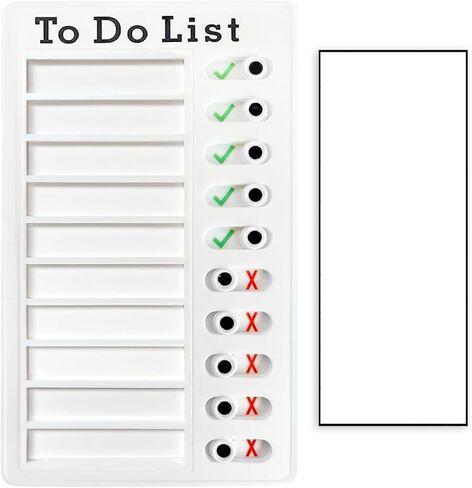 مخطط المهام للمراهقين، مخطط ADHD للبالغين، مخطط الواجبات المنزلية ومخطط ADHD الطول 7.9 بوصة العرض 4.7 بوصة الارتفاع 0.25 بوصة مع ورقة بيضاء قابلة للمسح وقلم قابل للمسح (أبيض) in Kuwait