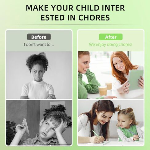 مخطط المهام للمراهقين، مخطط ADHD للبالغين، مخطط الواجبات المنزلية ومخطط ADHD الطول 7.9 بوصة العرض 4.7 بوصة الارتفاع 0.25 بوصة مع ورقة بيضاء قابلة للمسح وقلم قابل للمسح (أبيض) in Kuwait