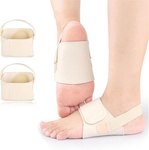 Upgrade Metatarsal Compression Arch Support Sleeves with Gel Pad Inside - Arch Support Brace for Flat Foot & Plantar Fasciitis Pain Relief - Women & Men - 1 Pair (Gray) in Saudi Arabia