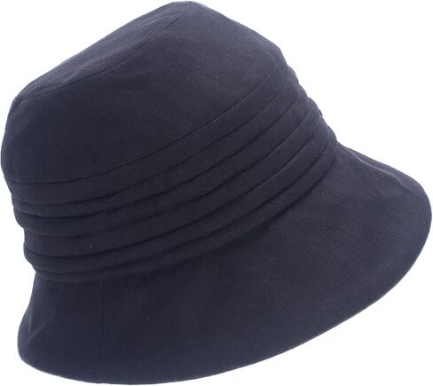 Womens 1920s Flappers 100% Linen Cloche Bucket Sun Summer Floral Hat A602 in Saudi Arabia