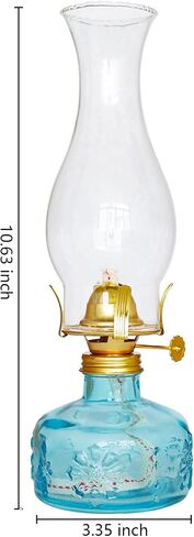 2 Pcs Chamber Oil Lamps for Indoor Use, Carving Flower Glass Kerosene Lamp Home Decorative Color Hurricane Lamp Oil Lantern Classic Vintage Clear Oil Lamp for Tabletop Decor Lighting in Saudi Arabia