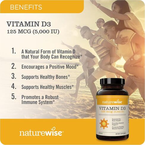 NatureWise Extra-Strength Omega 3 Fish Oil Supplement - 1000mg per Serving - 600 EPA & 400 DHA and Vitamin E - Support for Heart & Brain Health - Lemon Flavor, Non-GMO - 60 Softgels[1-Month Supply] in Kuwait