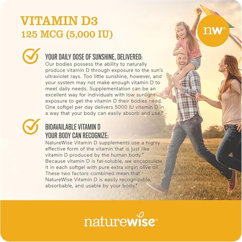 NatureWise Extra-Strength Omega 3 Fish Oil Supplement - 1000mg per Serving - 600 EPA & 400 DHA and Vitamin E - Support for Heart & Brain Health - Lemon Flavor, Non-GMO - 60 Softgels[1-Month Supply] in Kuwait