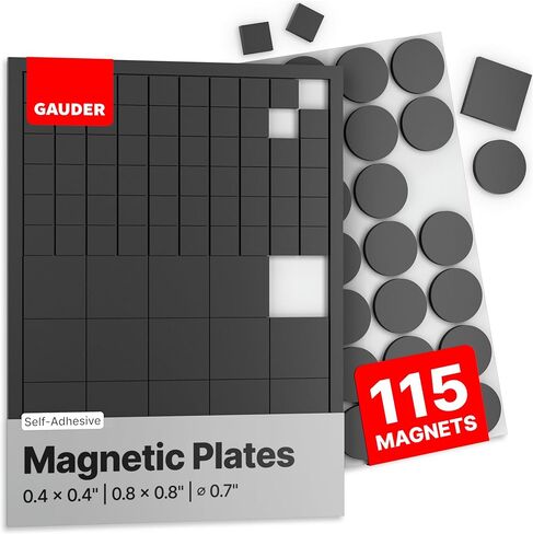 GAUDER Magnetic Dots | Small Sticky Magnets with Adhesive Backing (0.7") | Self-Adhesive Flexible Magnets for Crafts, Whiteboards, Refrigerator in Saudi Arabia