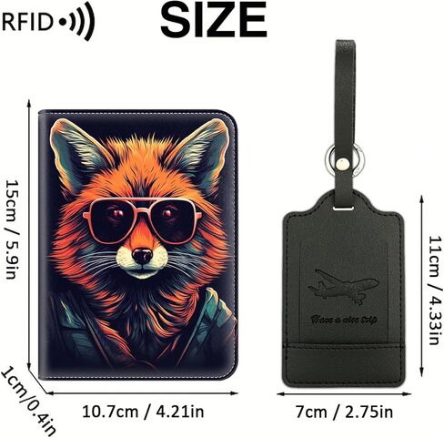 حامل جواز السفر مع مجموعة بطاقات الأمتعة، غطاء جواز السفر مع حجب RFID، محفظة جواز السفر متعددة الفتحات، حامل مستندات السفر من الجلد المقاوم للماء للنساء والرجال، حافظة جواز سفر مضحكة على شكل قطة سوداء in Kuwait