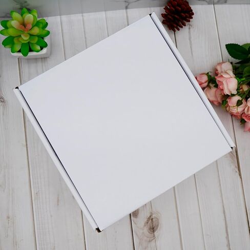 25 Pack 6x6x2 Inch Small White Shipping Boxes - Recyclable Corrugated Mailers for Storage, Packaging, Mailing, Gift Boxes, E-Commerce, Lightweight & Durable in Saudi Arabia