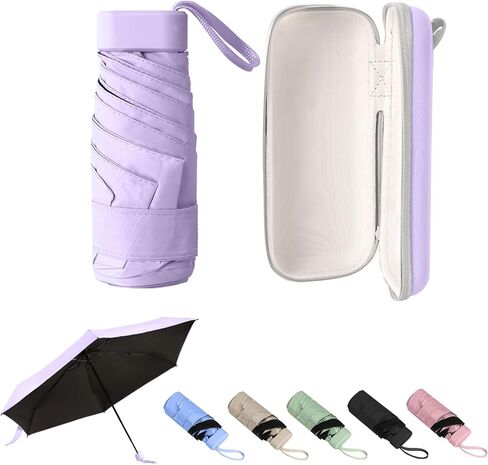 Umbrella Small Mini Umbrella, Lightweight Folding Compact Travel Umbrella Portable Parasol for Backpack Purse - Sun & Rain Pocket UV Umbrellas for Kids Girls Boys Women in Saudi Arabia