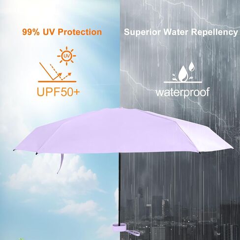 Umbrella Small Mini Umbrella, Lightweight Folding Compact Travel Umbrella Portable Parasol for Backpack Purse - Sun & Rain Pocket UV Umbrellas for Kids Girls Boys Women in Saudi Arabia