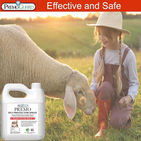 Pet Protector by Premo Guard 16 oz – Mite, Flea, Tick, & Mosquito Spray for Dogs, Cats, & Other Pets – Natural Plant Based Protection for Control, Prevention, & Treatment in Kuwait