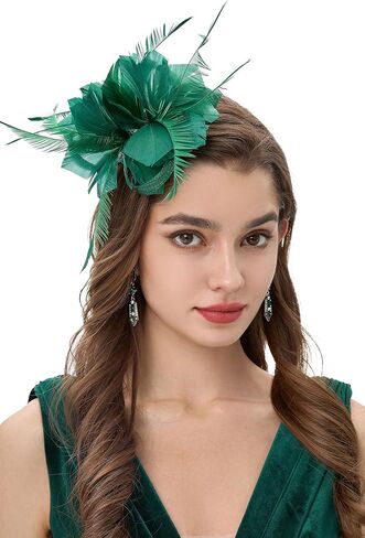 BABEYOND Fascinator Hats for Women - Tea Party Hats Fascinators Kentucky Headband Derby Hat Wedding Cocktail Feather Headwear in Saudi Arabia