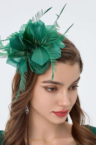 BABEYOND Fascinator Hats for Women - Tea Party Hats Fascinators Kentucky Headband Derby Hat Wedding Cocktail Feather Headwear in Saudi Arabia