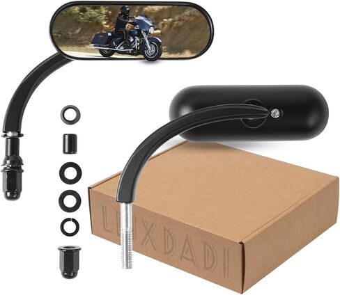 Black Sportster Mirrors Compatible with Street Glide Electra Glide Softail Dyna 1982-2019 2020 2021 2022 2023 in Saudi Arabia