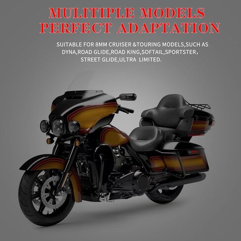 Black Sportster Mirrors Compatible with Street Glide Electra Glide Softail Dyna 1982-2019 2020 2021 2022 2023 in Saudi Arabia