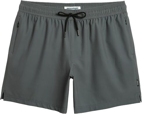 maamgic Mens Swim Trunks 5" Quick Dry Beach Shorts Stretch Swimming Trunks Shorts with Mesh Lining Zip Pockets in Saudi Arabia