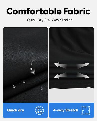 maamgic Mens Swim Trunks 5" Quick Dry Beach Shorts Stretch Swimming Trunks Shorts with Mesh Lining Zip Pockets in Kuwait