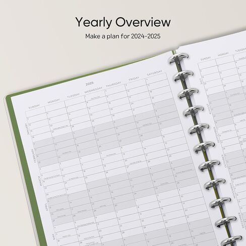 Cabbrix Academic Planner 2024-2025 Weekly Planner 8.5" x 11", July 2024 - June 2025 Daily Weekly and Monthly Calendar with Month Tabs, Discbound, Ideal for Office School Supplies (Flower) in Saudi Arabia