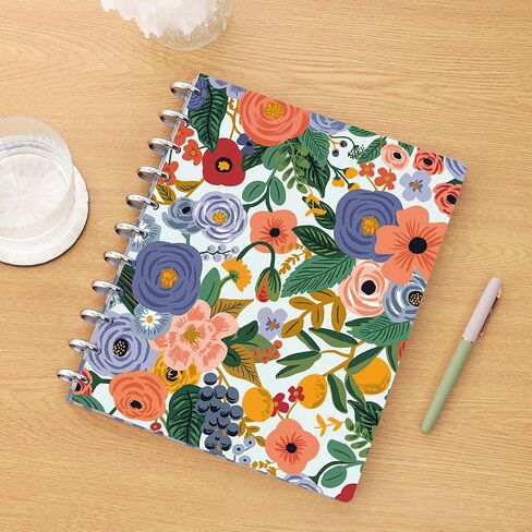 Cabbrix Academic Planner 2024-2025 Weekly Planner 8.5" x 11", July 2024 - June 2025 Daily Weekly and Monthly Calendar with Month Tabs, Discbound, Ideal for Office School Supplies (Flower) in Saudi Arabia