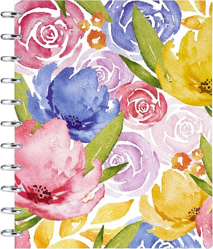 Cabbrix Academic Planner 2024-2025 Weekly Planner 8.5" x 11", July 2024 - June 2025 Daily Weekly and Monthly Calendar with Month Tabs, Discbound, Ideal for Office School Supplies (Flower) in Saudi Arabia