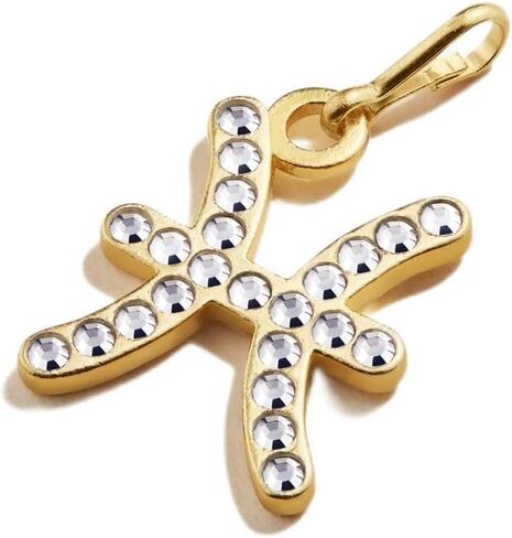 محطة سلسلة سحر Alex and Ani Zodiac Pisces Pavé Crystal Charm، برج الحوت، مطلية بالذهب عيار 14 قيراطًا فوق الفضة الاسترليني، كريستالات شفافة، مقاس سحر 0.48 بوصة عرض × 0.61 بوصة ارتفاع in Saudi Arabia