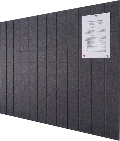 Large Cork Board Alternative-Felt Wall Tiles with Secure Removable Adhesive Tabs and Push Pins Bulletin Pin Boards Tiles for Home Office Classroom Wall Decoration (Light Grey, 12 Pack) in Saudi Arabia
