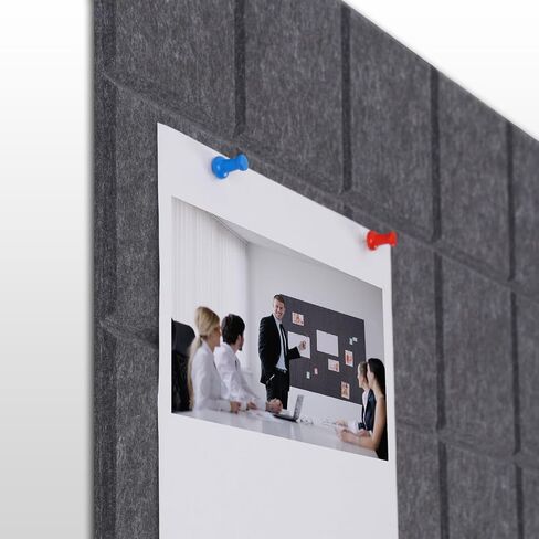 Large Cork Board Alternative-Felt Wall Tiles with Secure Removable Adhesive Tabs and Push Pins Bulletin Pin Boards Tiles for Home Office Classroom Wall Decoration (Light Grey, 12 Pack) in Saudi Arabia
