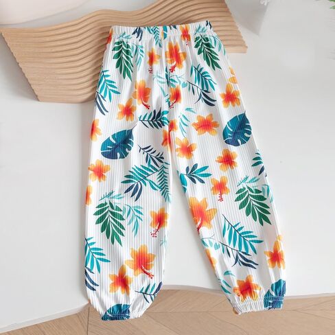 Girls Casual Loose Pants,Kid Joggers Summer Pants，Elastic Waist Long Pants Sweatpants in Saudi Arabia