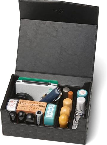 Möbius [Seal Stamp case Series with an Auspicious Checkered Pattern] Large Stamp case (Seal Stamps, Rubber Stamps, Business Stamps, Vermilion Stamps, Stamp mats, Stamp Pads, etc.) No. 08 in Saudi Arabia