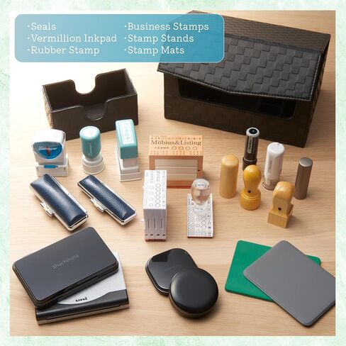 Möbius [Seal Stamp case Series with an Auspicious Checkered Pattern] Large Stamp case (Seal Stamps, Rubber Stamps, Business Stamps, Vermilion Stamps, Stamp mats, Stamp Pads, etc.) No. 08 in Saudi Arabia