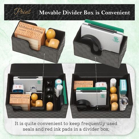 Möbius [Seal Stamp case Series with an Auspicious Checkered Pattern] Large Stamp case (Seal Stamps, Rubber Stamps, Business Stamps, Vermilion Stamps, Stamp mats, Stamp Pads, etc.) No. 08 in Saudi Arabia