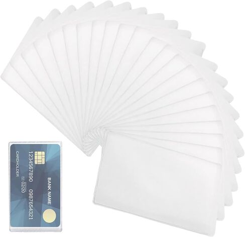 50 Pack New Medicare Card Protector Sleeves,Waterproof, Bend-Proof, Dust-Proof - Multi-Purpose Plastic Card Holders for Wallets, Protects ID, Driver's License, Business Card,Debit Card in Saudi Arabia