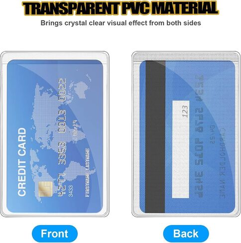 50 Pack New Medicare Card Protector Sleeves,Waterproof, Bend-Proof, Dust-Proof - Multi-Purpose Plastic Card Holders for Wallets, Protects ID, Driver's License, Business Card,Debit Card in Saudi Arabia