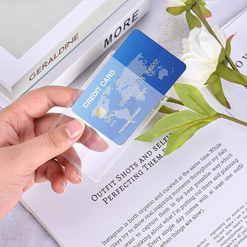 50 Pack New Medicare Card Protector Sleeves,Waterproof, Bend-Proof, Dust-Proof - Multi-Purpose Plastic Card Holders for Wallets, Protects ID, Driver's License, Business Card,Debit Card in Saudi Arabia