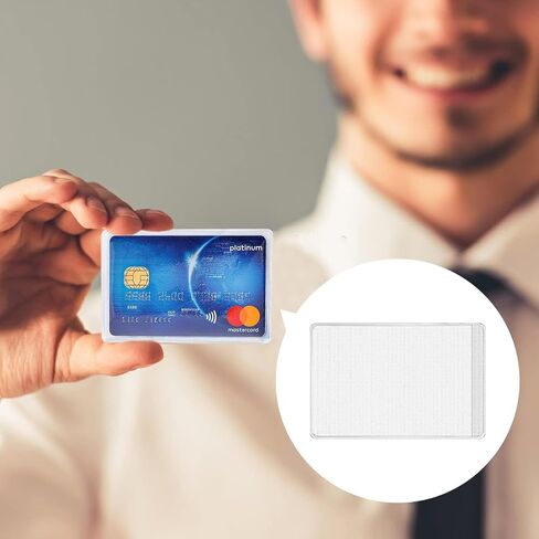 50 Pack New Medicare Card Protector Sleeves,Waterproof, Bend-Proof, Dust-Proof - Multi-Purpose Plastic Card Holders for Wallets, Protects ID, Driver's License, Business Card,Debit Card in Saudi Arabia