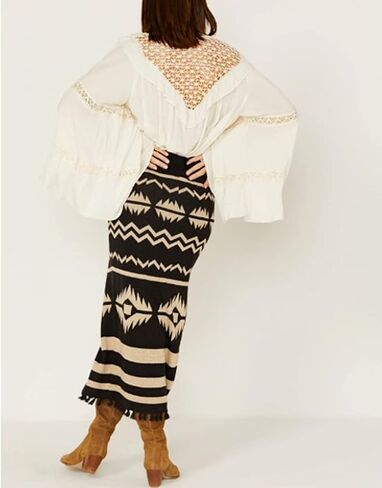 Tasha Polizzi Sherwood Aztec Print Skirt in Black in Saudi Arabia