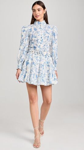 تنورة قصيرة بطبقات وحزام بطباعة رقمية للسيدات من English Factory in Kuwait