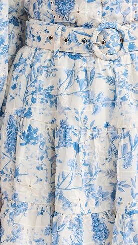 تنورة قصيرة بطبقات وحزام بطباعة رقمية للسيدات من English Factory in Kuwait