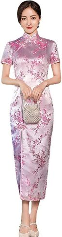 Qipao Dress Cheongsam for Women with UME Floral Pattern Embroidery Chinese Dresses Upgraded in Kuwait