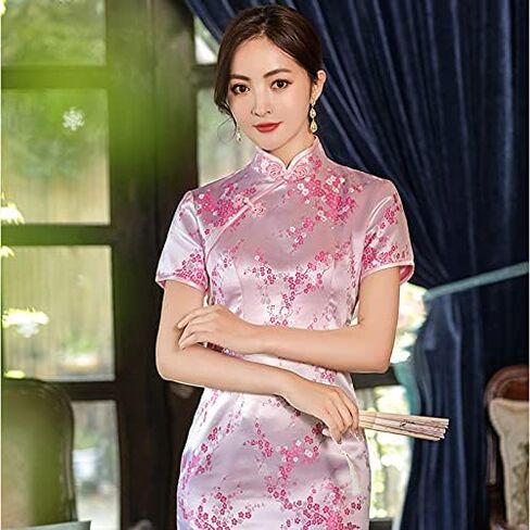 Qipao Dress Cheongsam for Women with UME Floral Pattern Embroidery Chinese Dresses Upgraded in Kuwait