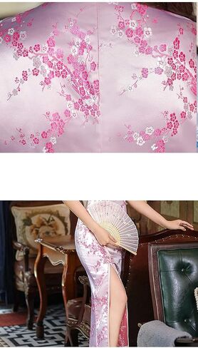 Qipao Dress Cheongsam for Women with UME Floral Pattern Embroidery Chinese Dresses Upgraded in Kuwait