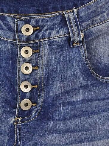 Flamingals Women's Button Up Summer Casual Low Rise Skinny Denim Shorts without Belt in Saudi Arabia