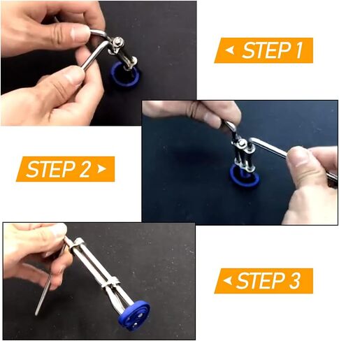 أسطوانة هيدروليكية مكبس قضيب ختم U-شكل كأس مجموعة أدوات التثبيت العالمي J05321 3 قطعة مجموعة (S/M/L) in Kuwait