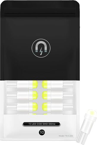 لمبة بديلة قبة T5 مغناطيسية 10 وحدات - 1 LED جودة COD SMD - السيارة، القارب، لوحة القيادة، عداد السرعة، الداخلية in Saudi Arabia