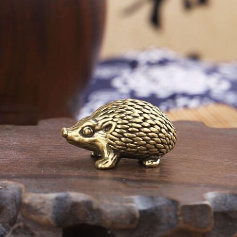 Copper Color Hedgehog Ornaments,Copper Hedgehog Small Sculpture,Mantis Feng Shui Brass Statue Animal Insect Garden Sculpture Figurine Home Décor Accents in Saudi Arabia