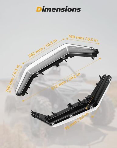 KEMIMOTO PRO XP ضوء أمامي وامض ضوء إشارة الانعطاف، متوافق مع RZR PRO XP/RZR PRO R/RZR Turbo R 2020-2024، ضوء فانغ LED IP67 ضوء كهرماني مقاوم للماء #2884346 in Saudi Arabia