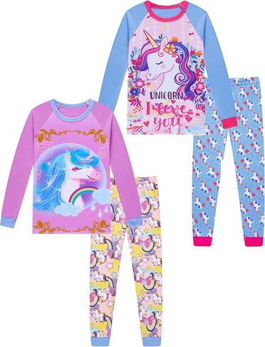 بيجامة للأولاد ديناصور روكيت سبيس 4 قطع بيجامات بأكمام طويلة مجموعات ملابس نوم 2-12 سنة in Kuwait