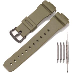 Resin Sport Watch Replacement band Compatible with G-Shock DW9052 DW6900 DW-004C watch strap 16mm-25mm lug Rubber Watch accessories