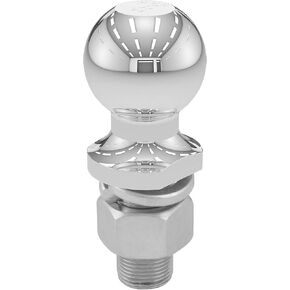 CURT 40070 2-Inch Chrome Trailer Hitch Ball, 7,500 lbs, 1 x 2-1/8-Inch Shank, Packaged