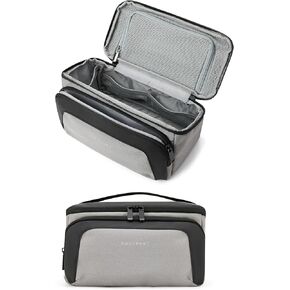 BAGSMART Toiletry Bag for Men, Wide Opening Travel Bag for Toiletries, Dopp Kit Water Resistant Shaving Hygiene Bag for Bathroom Shower, Toiletries Accessories,Travel Essentials-Black