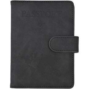 Leather Passport Holder RFID Blocking Wallet with Credit Card Slots - Stylish & Secure Travel Essential for Women and Men | Identity Protection Cover (Brown)