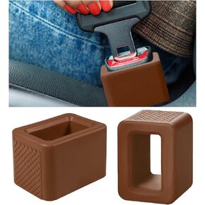 2 PCS Seat Belt Buckle Holder, Silicone Buckle Booster Raises Your Seat Belt for Easy Access, Buckle Cover Makes Receptacle Upright Buckling, Car Accessories for Kids (Black)